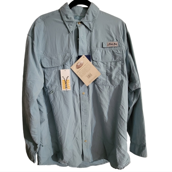 Bimini Bay Outfitters Ltd Long Sleeve Button Up UPF 50+ Shirt NWOT - Picture 1 of 15